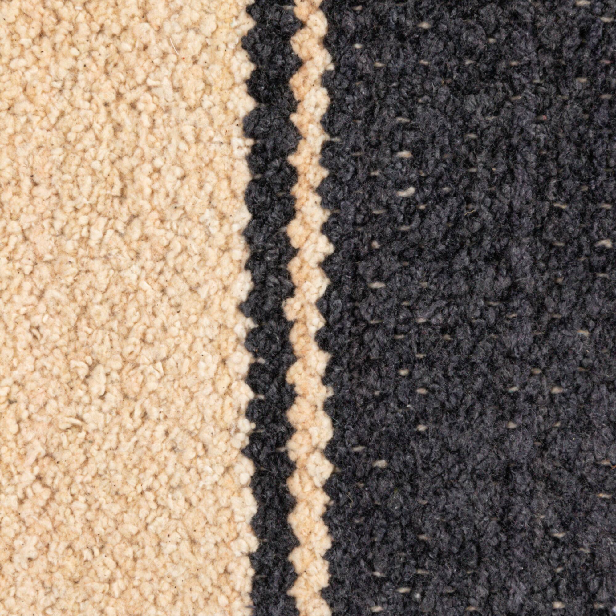 Hello Honey® 20" Black & Cream Striped Cotton Blend Chenille Pillow